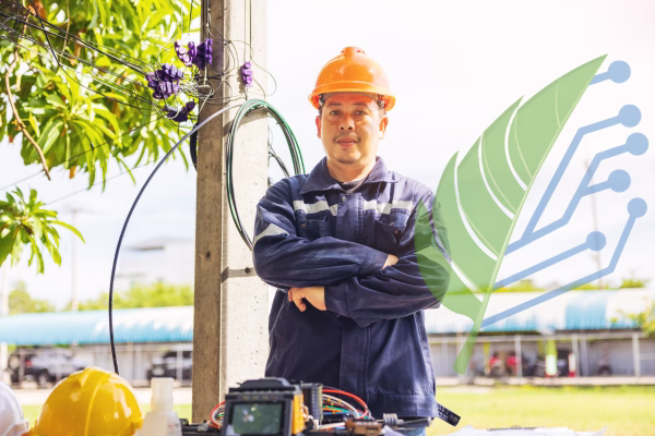 Equipo de técnicos e ingenieros de Conexión Total trabajando en la infraestructura de fibra óptica